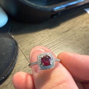 Elegant Ruby & Diamond Ring